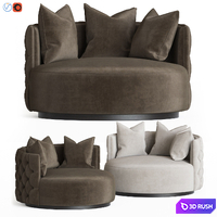 Oscar Love Seat The Sofa &amp; Chair Company 3D Model Vray, Corona