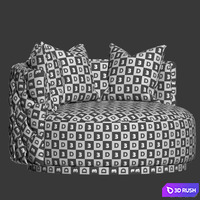 Oscar Love Seat The Sofa &amp; Chair Company 3D Model Vray, Corona