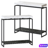 Atmosphera marble console table 3D Model Vray, Corona
