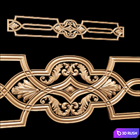 Classic style carved decor 3D Model Vray