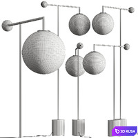 Bonaldo Bardot Floor Lamps 3D Model Vray, Corona