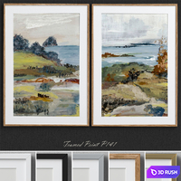 Framed Print P-141 3D Model Vray, Corona