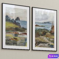 Framed Print P-141 3D Model Vray, Corona
