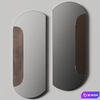 Stylish club bridge mirrors 3D Model Vray, Corona