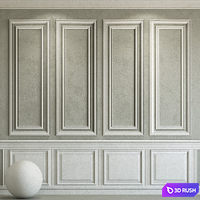 Decorative plaster with molding 107 3D Model Vray, Corona