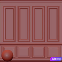 Decorative plaster with molding 107 3D Model Vray, Corona