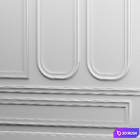 Wall molding 3D Model Vray, Corona
