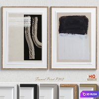 Framed Print P-363 3D Model Vray, Corona