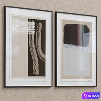 Framed Print P-363 3D Model Vray, Corona