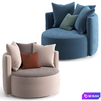 Fendi Casa Loulou Poltrona Armchair 3D Model Vray, Corona