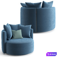 Fendi Casa Loulou Poltrona Armchair 3D Model Vray, Corona