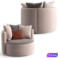 Fendi Casa Loulou Poltrona Armchair 3D Model Vray, Corona