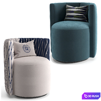 Fendi Casa LouLou armchair 3D Model Vray, Corona