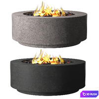 SALENTO ROUND FIRE TABLE 3D Model Vray, Corona