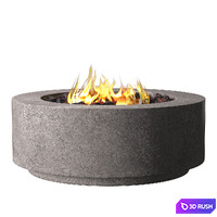 SALENTO ROUND FIRE TABLE 3D Model Vray, Corona