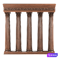 Columns 3D Model Vray, Corona
