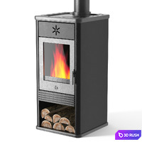 Fireplace Blues 3D Model Vray