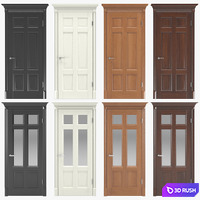 Classic interior doors 05 3D Model Vray