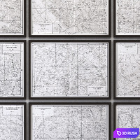 PARIS ARRONDISSEMENT MAP 3D Model Vray