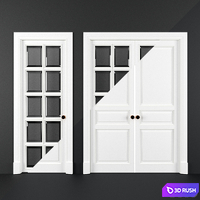 Set of classic doors 3D Model Corona