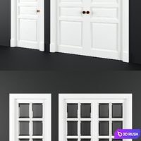 Set of classic doors 3D Model Corona