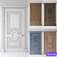 Сlassic entrance door collection 3D Model Corona