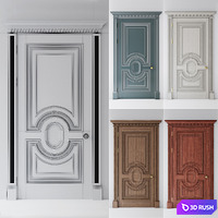 Сlassic entrance door collection 3D Model Corona