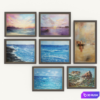 Set of sea landscapes 3D Model Corona