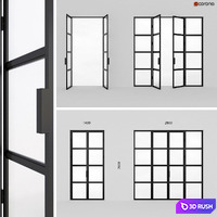 Metal doors in Loft 3 style 3D Model Corona