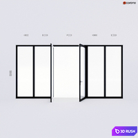 Balcony door Alumil 3D Model Corona