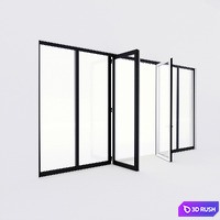Balcony door Alumil 3D Model Corona