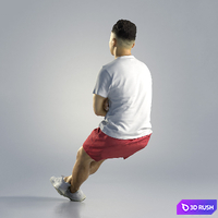 Man Kevin Casual Sitting 003 3D Model Vray, Corona