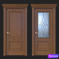 Door Beloravud ART2 Nut 3D Model Vray