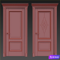 Door Beloravud ART2 Nut 3D Model Vray
