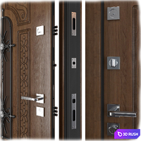 Entrance metal door of Vezha 4 3d (Your Frame) 3D Model Vray, Corona
