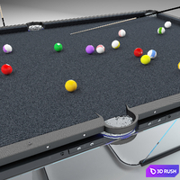 T1 Pool Table Teckell Biliardo 3D Model Vray