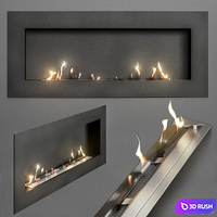 Bio fireplace Zefire 3D Model Vray, Corona