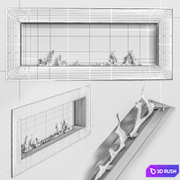 Bio fireplace Zefire 3D Model Vray, Corona