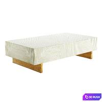 Anthropologie Savi Striped Inlay Coffee Table 3D Model Corona