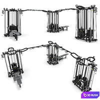 Black Cable Station_Set 04 3D Model Vray, Corona