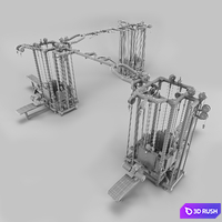 Black Cable Station_Set 04 3D Model Vray, Corona