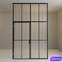 Glass partition. Door. 102 3D Model Vray, Corona