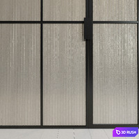 Glass partition. Door. 102 3D Model Vray, Corona