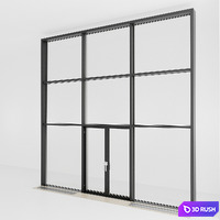 Panoramic glazing. Stained glass window. 31 3D Model Vray, Corona