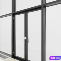 Panoramic glazing. Stained glass window. 31 3D Model Vray, Corona