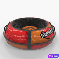 Sled tubing 3D Model Vray