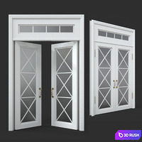 Contemporary interior doors 001 3D Model Corona