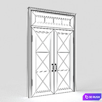 Contemporary interior doors 001 3D Model Corona