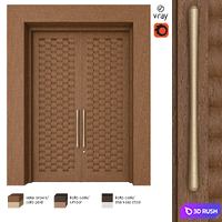 Door Set Elmes Archism G1234 3D Model Vray, Corona