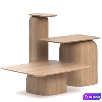 April coffee tables 3D Model Vray, Corona